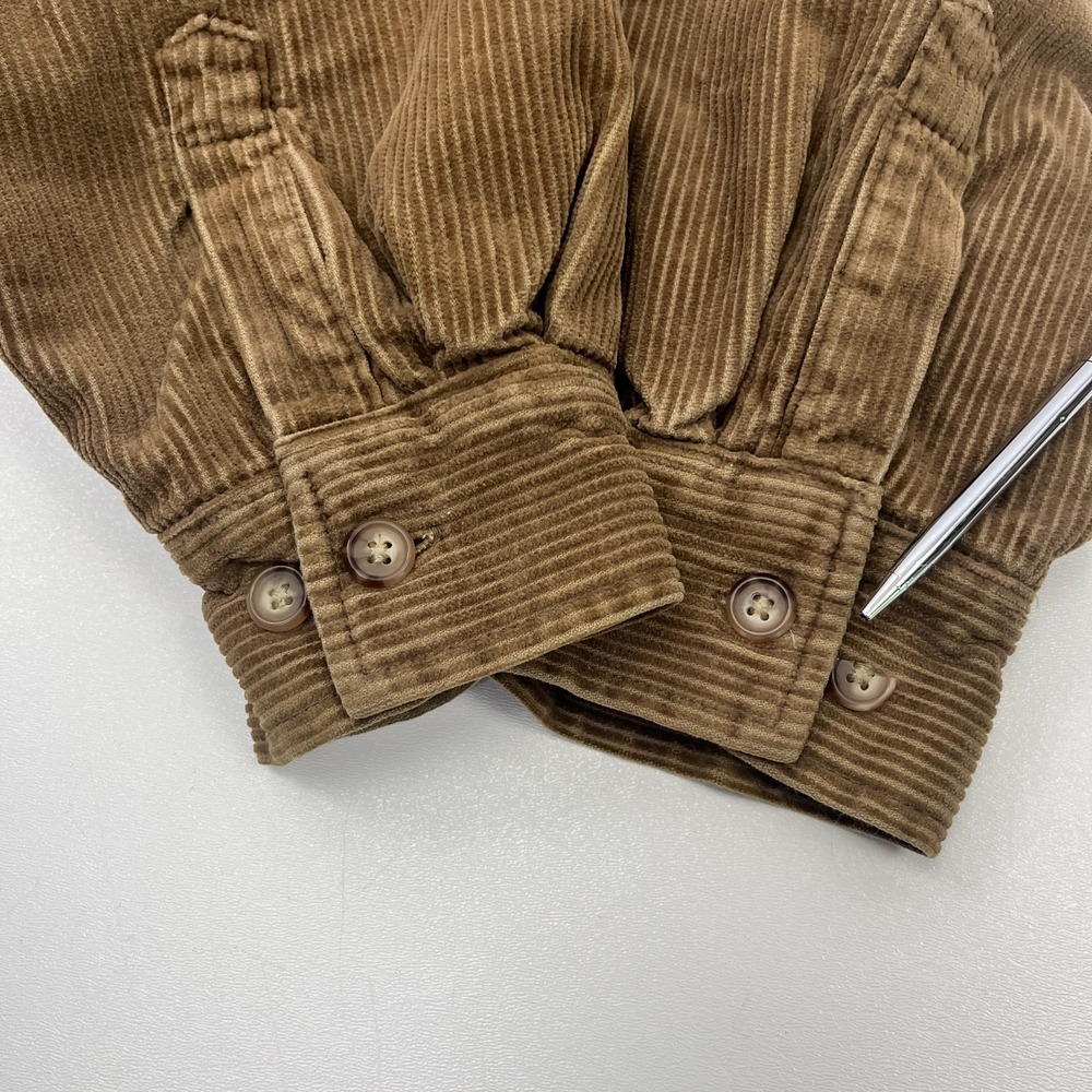 Vintage 90s GAP Quilted Lined Corduroy Shacket Chestnut Shirt Jacket Y2K Preppy - Picture 9 of 15